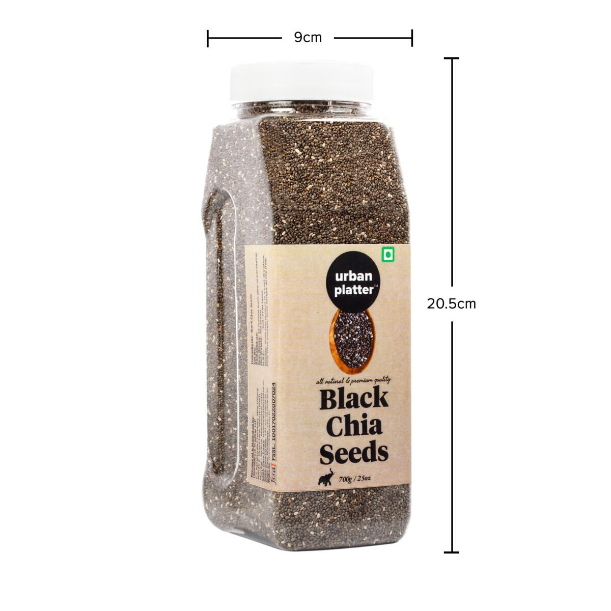 Urban Platter Black Chia Seeds - 700 gms