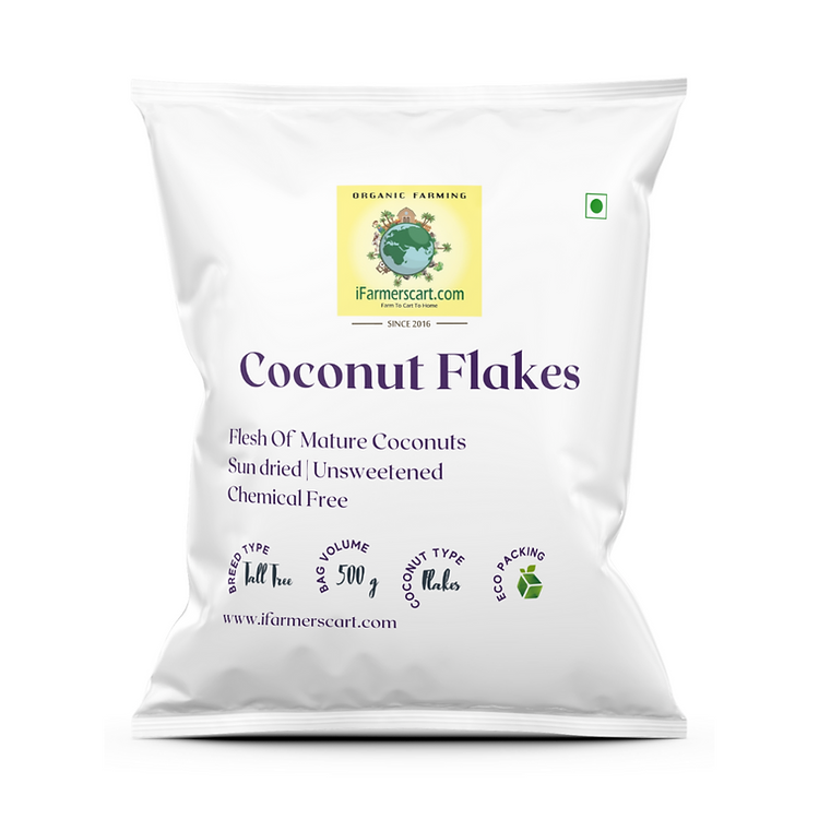 iFarmerscart Coconut Flakes - 500 gms