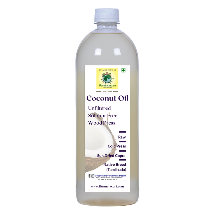 iFarmerscart Premium Coconut Oil  Wood-Pressed Goodness