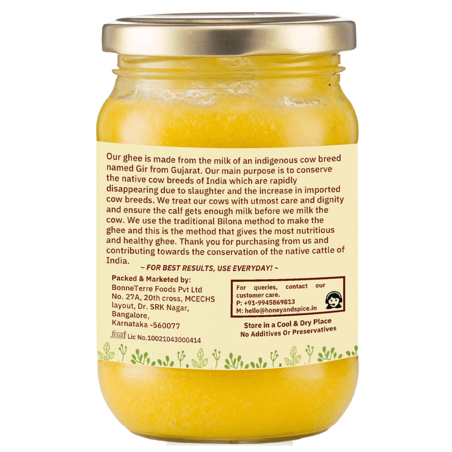 Agna A2 Desi Cow Ghee - Hand Churned from Curd