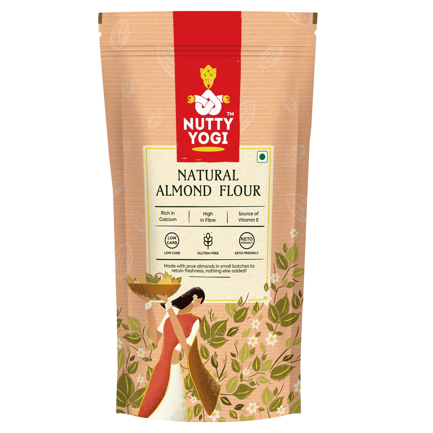 Nutty Yogi Natural Almond Flour  (Gluten-Free, Low-carb, Un blanched)