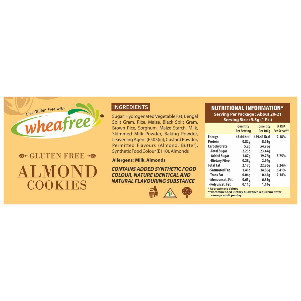 Gluten Free Almond Cookies- 200g