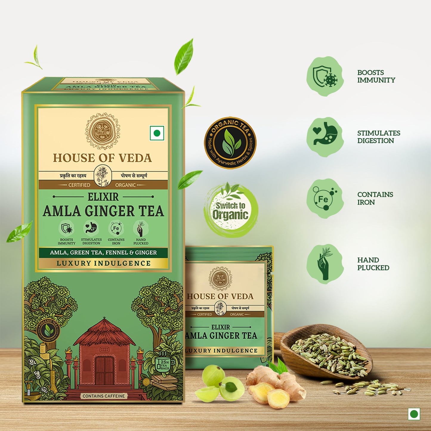 Amla Ginger Green Tea 25 Tea Bag