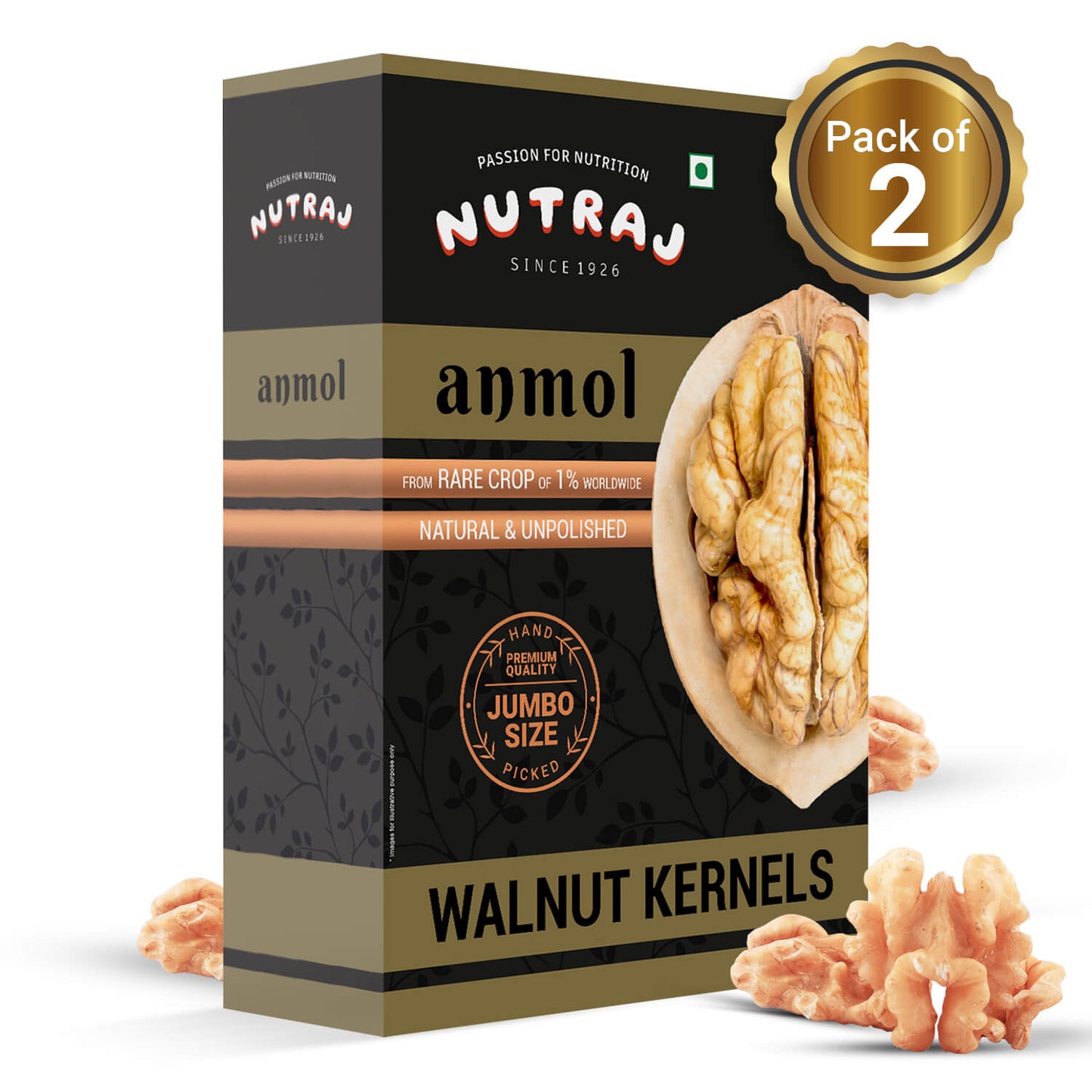 Nutraj Anmol Premium Walnut Kernel (Jumbo Size - Rare Crop - Natural) 500gm