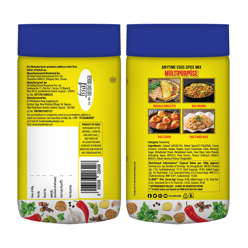 Keya Any Time Eggs Spice Mix 95g