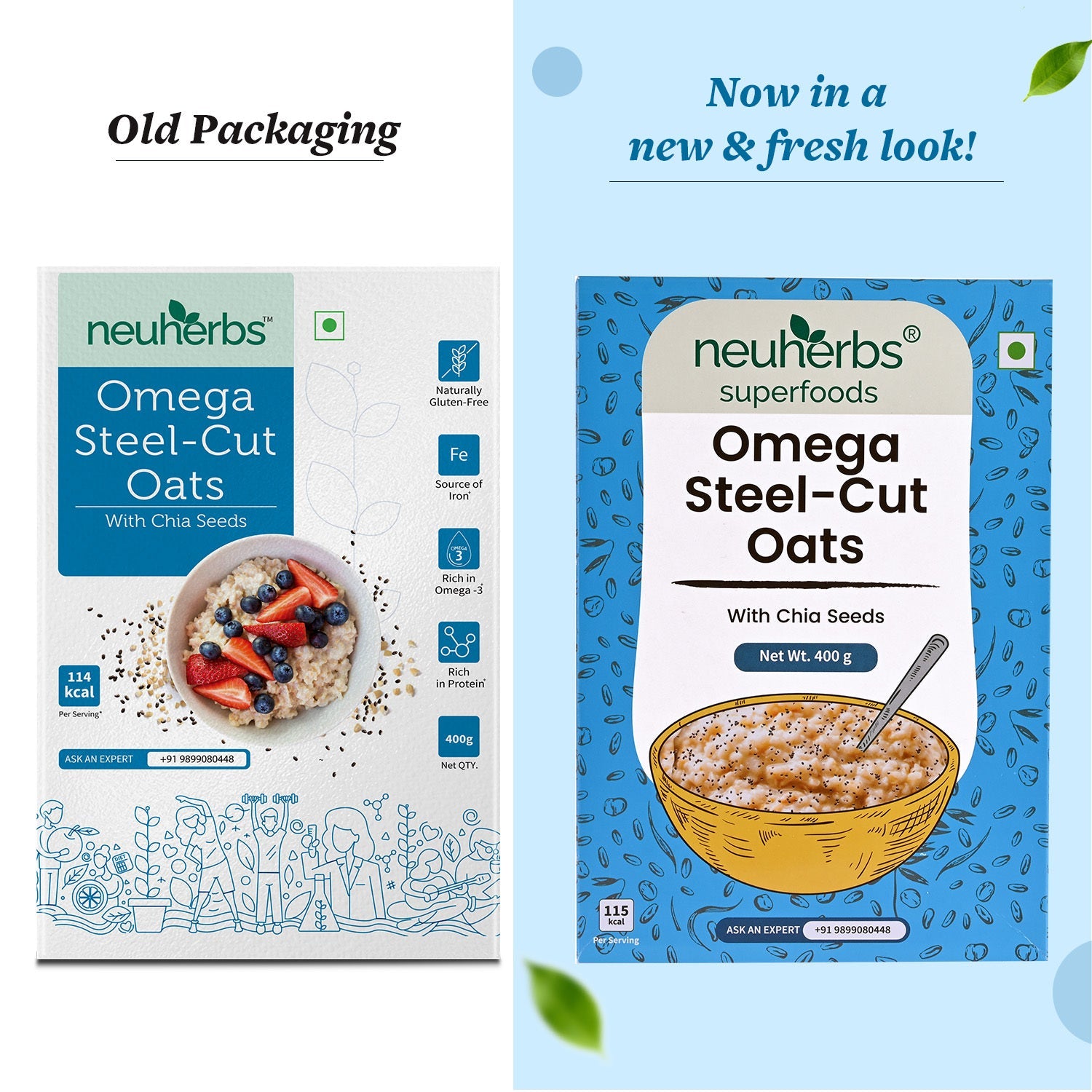 Omega steel cut Oats with Omega-3 and beta-glucans for Heart ,Blood Sugar & Weight Management