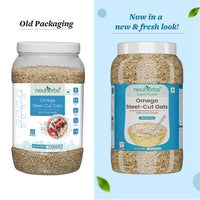 Omega steel cut Oats with Omega-3 and beta-glucans for Heart ,Blood Sugar & Weight Management