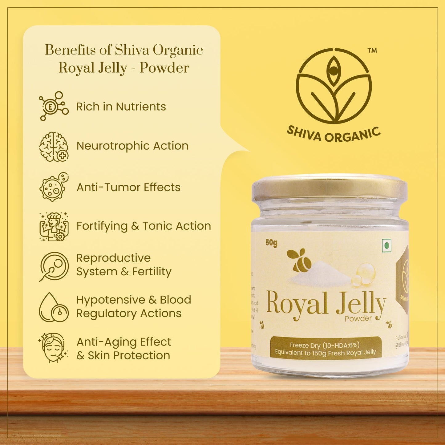 Royal Jelly Powder - Freeze Dry 10-HDA:6%