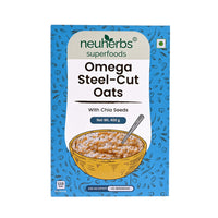 Omega steel cut Oats with Omega-3 and beta-glucans for Heart ,Blood Sugar & Weight Management