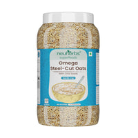 Omega steel cut Oats with Omega-3 and beta-glucans for Heart ,Blood Sugar & Weight Management