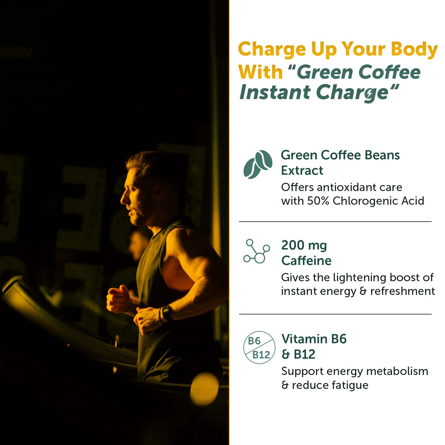 Green Coffee Instant Charge Tablets for Energy Boost