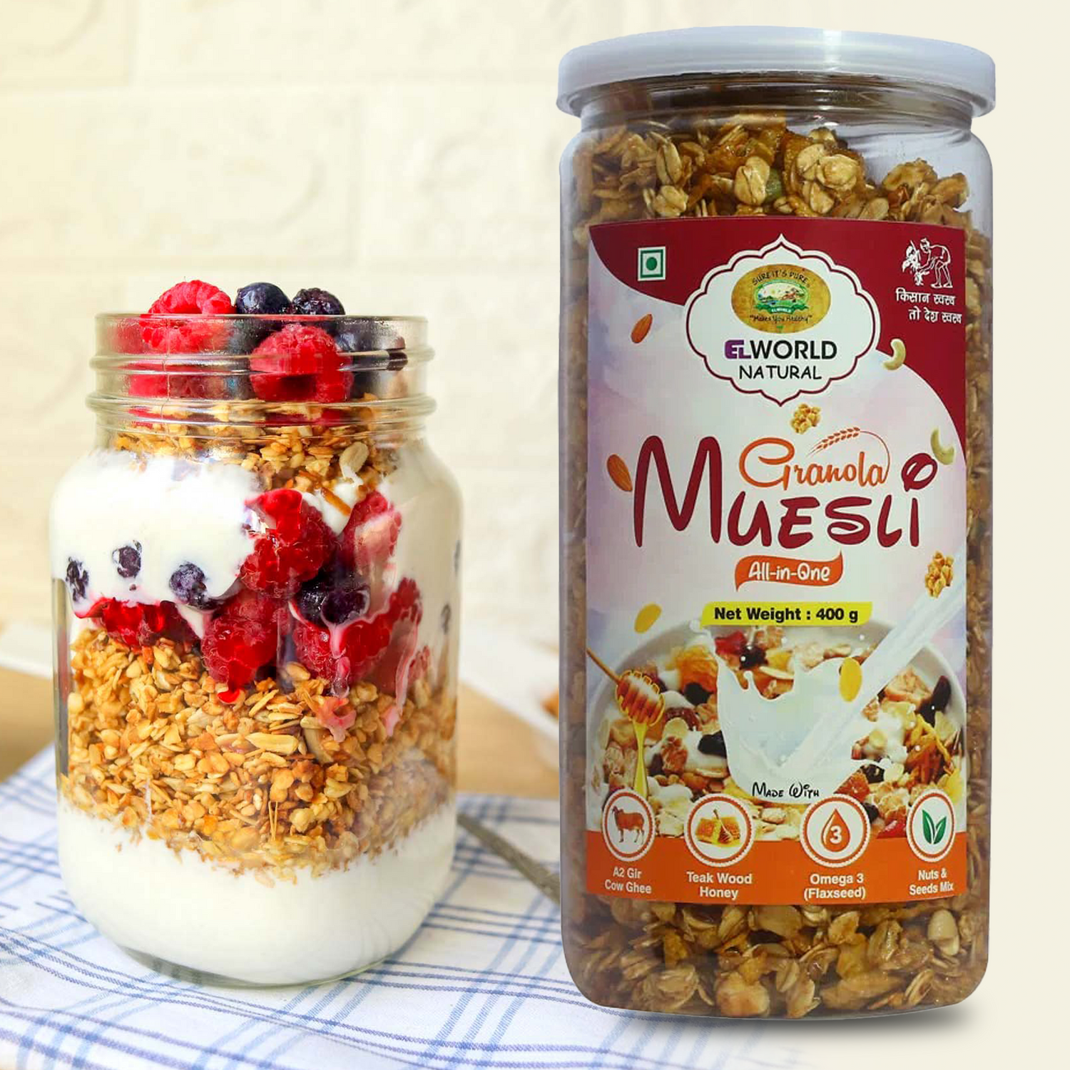 Elworld Agro & Organic Food Products Granola Muesli