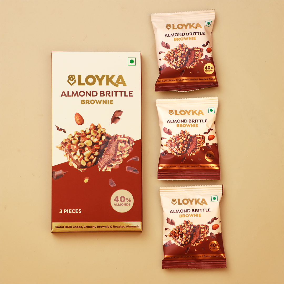 Almond Brittle Brownie 3 Pcs Box