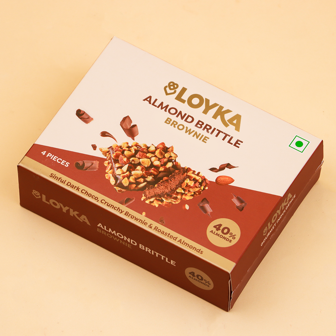 Almond Brittle Brownie 4 Pcs Box