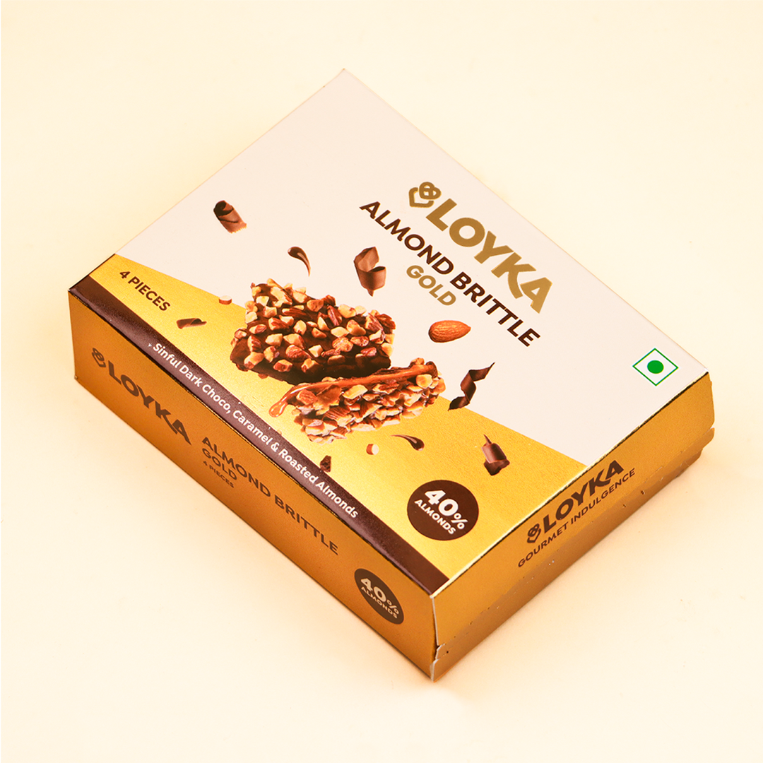 Almond Brittle Gold 4 Pcs Box