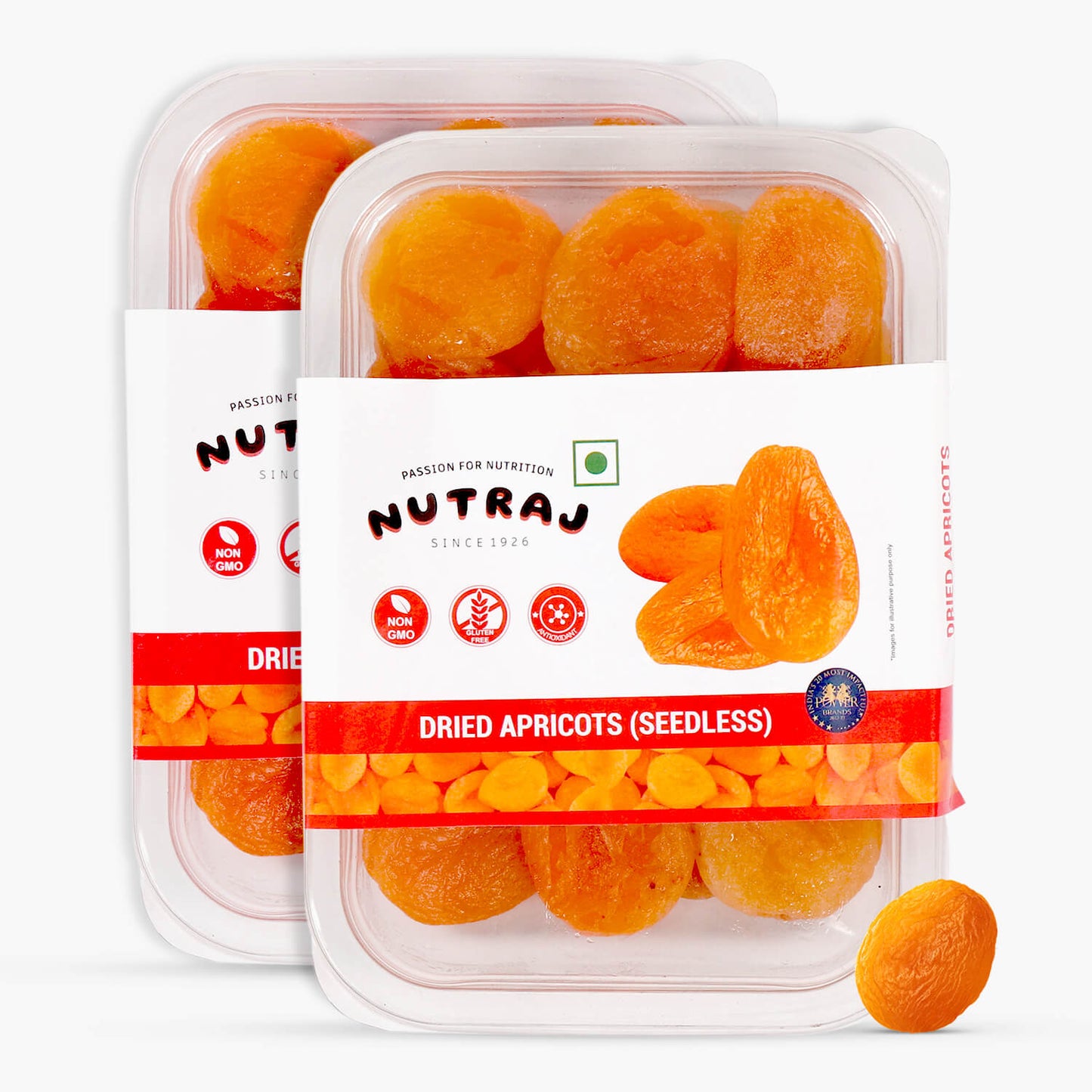 Nutraj Dried Apricot (Seedless) 200gm Tray