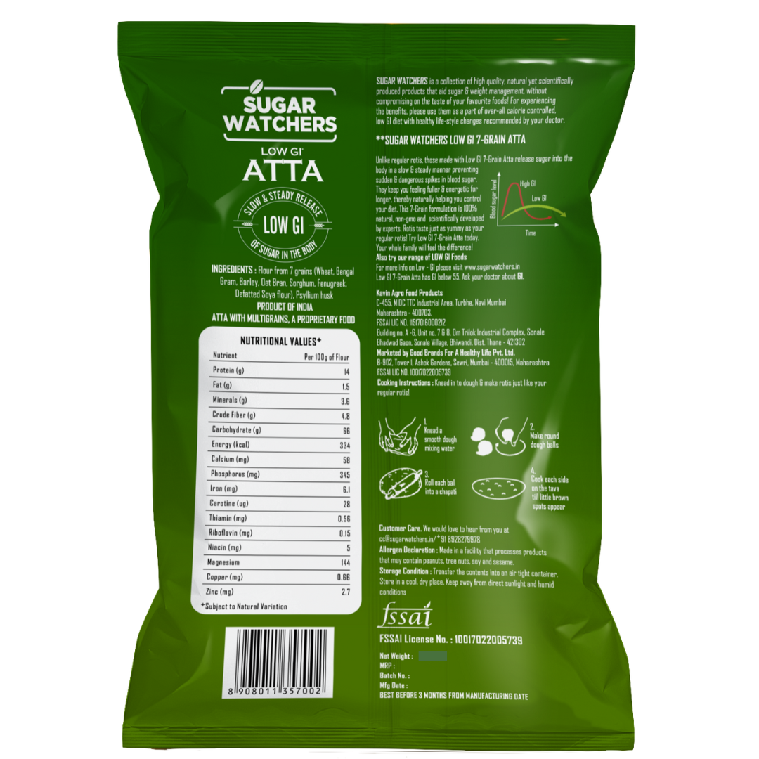 7-Grains Low-GI Atta, Diabetic Friendly