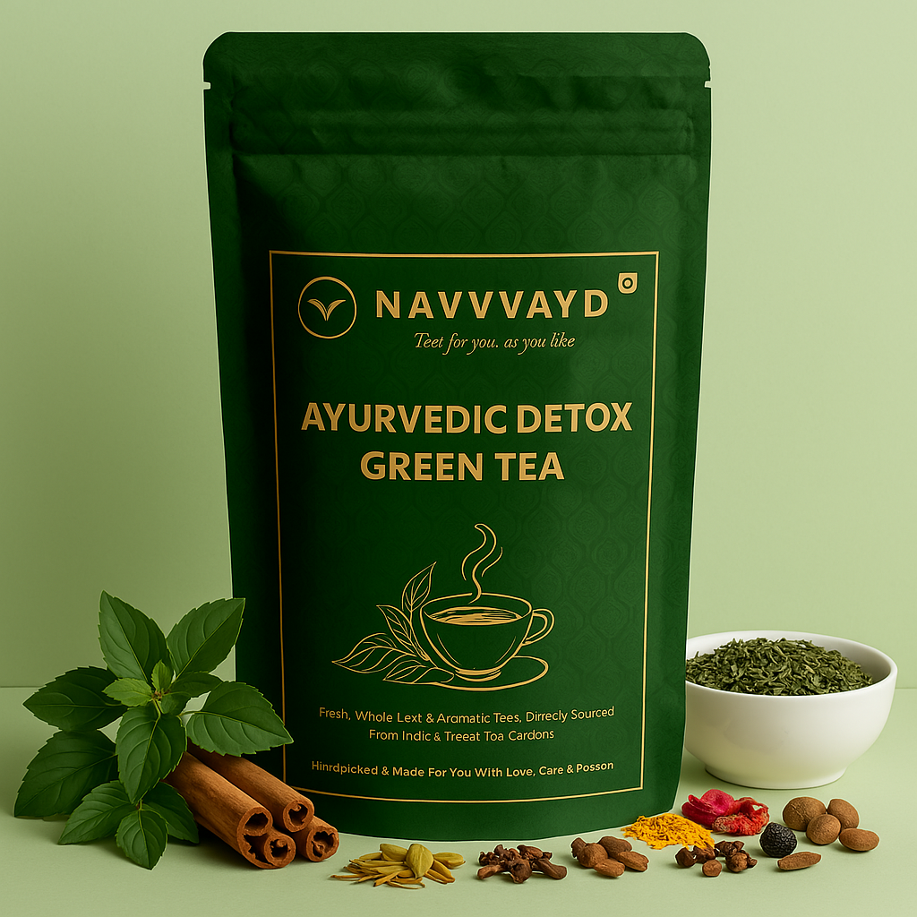 Navvayd Ayurvedic Detox Green Tea - 100 gms - Veeha Foods