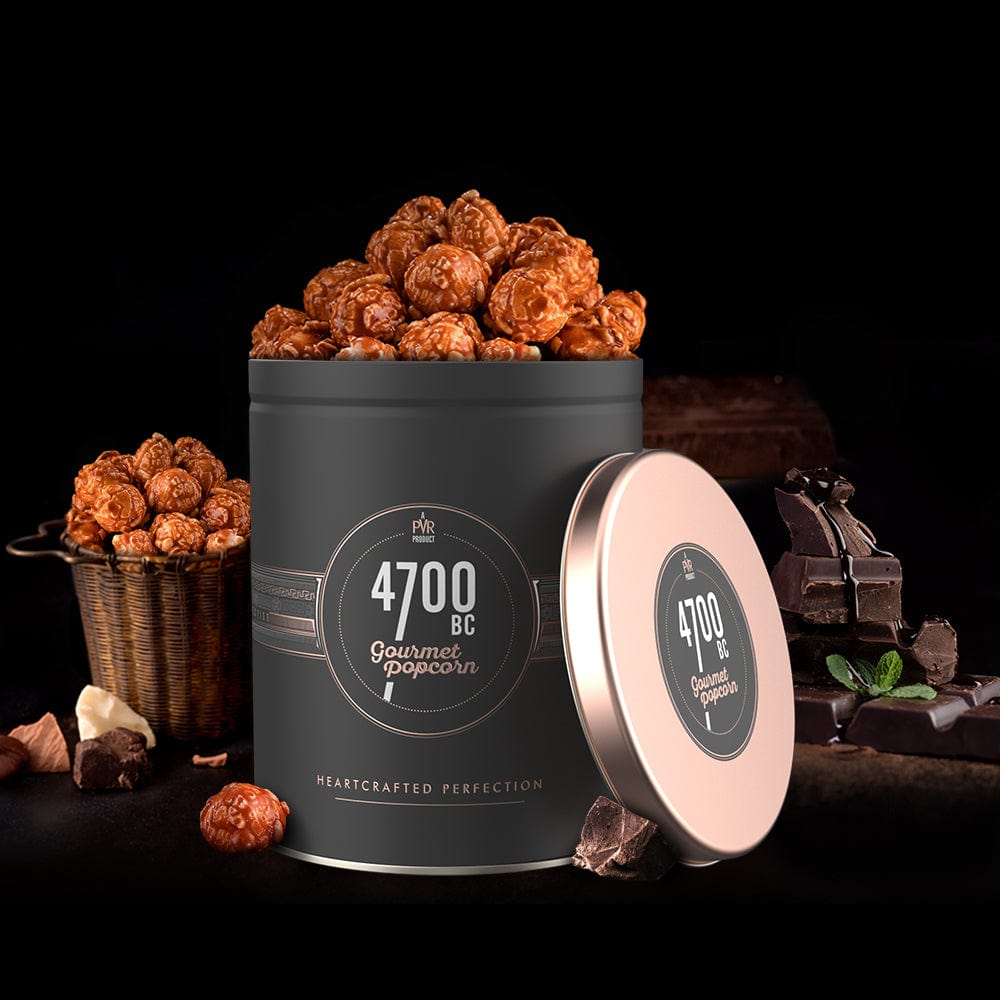 Belgian Choco Caramel Popcorn, Tin, 125g