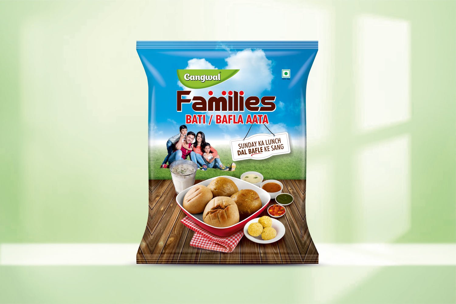 Gangwal Instant Bati Aata 1kg Family Pack