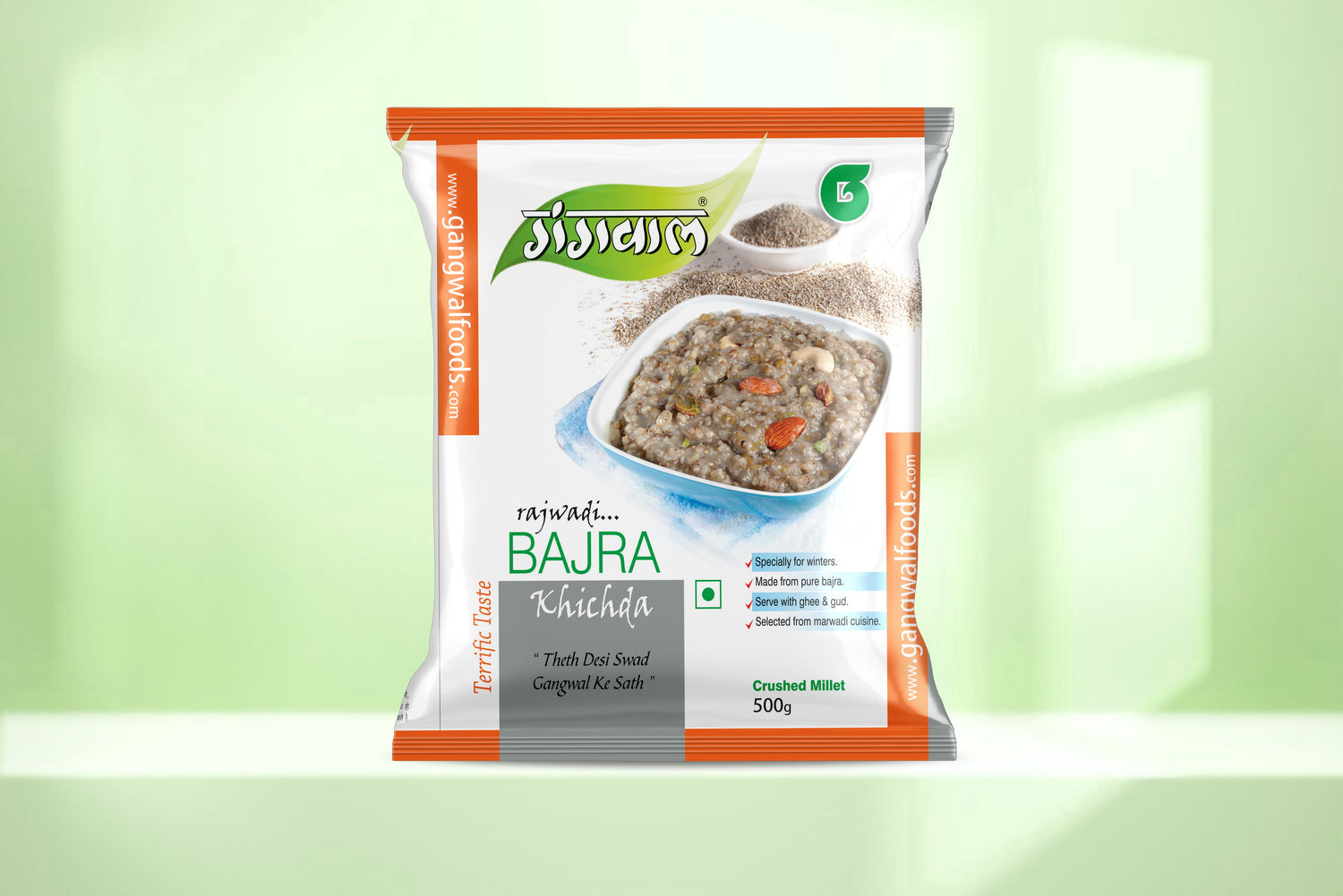 Gangwal Bajra Khichda 500gm Pack