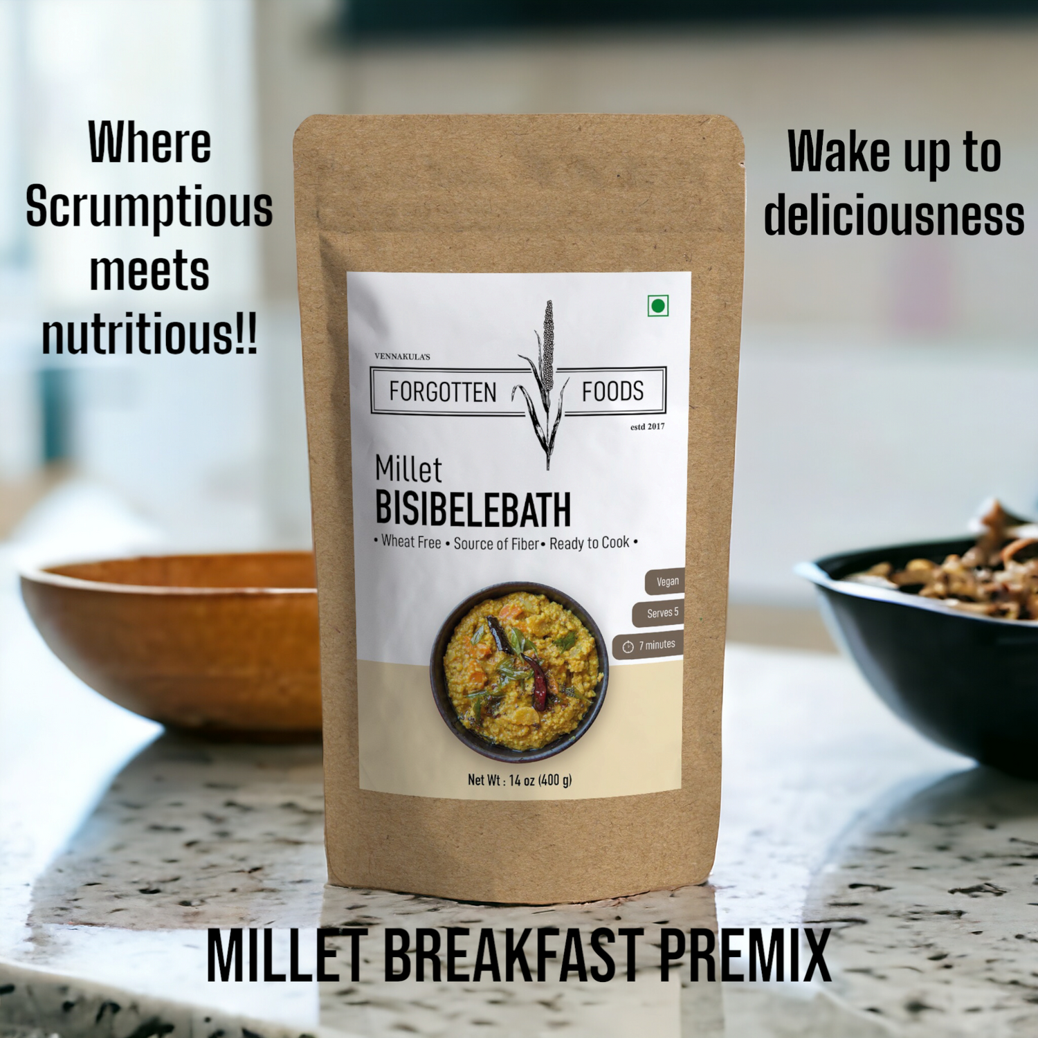 Millet Bisibelebath - Authentic Recipe - Instant Ready Breakfast Premix