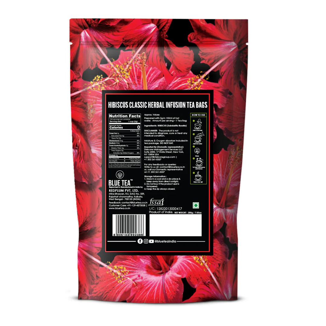 Hibiscus Classic Herbal Infusion - 100 Teabags