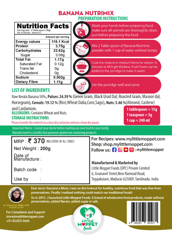 Banana Nutrimix (200g)