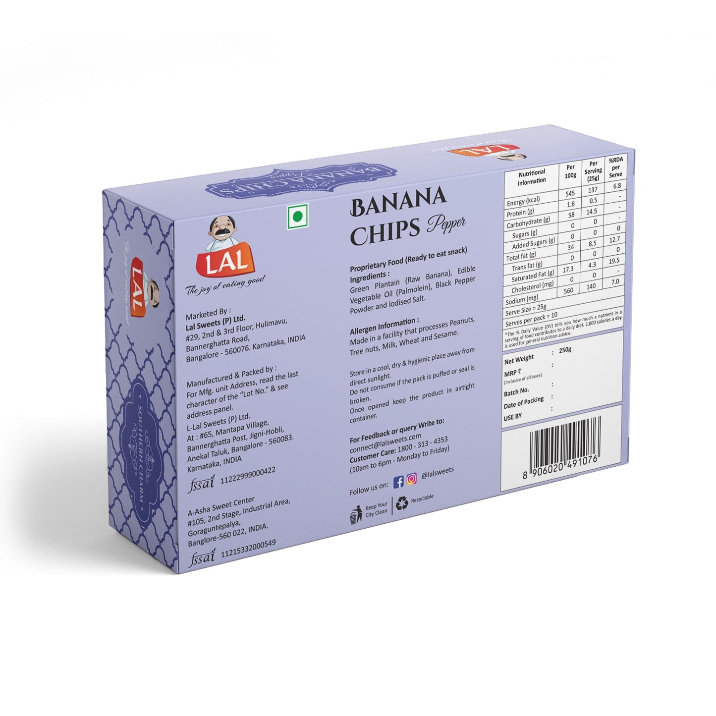 Banana Chips Pepper 250g