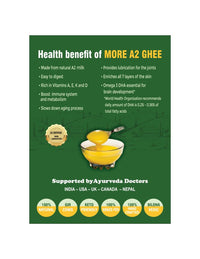 Natural Grass Feed – MoreA2 Ghee – 500 Ml / 16 OZ (453 G)