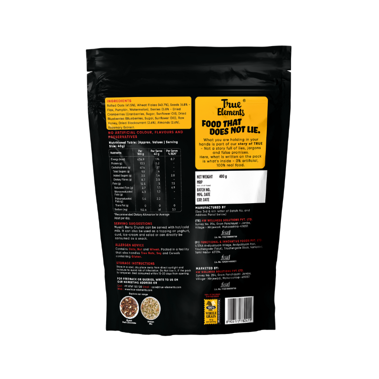 RS By True Elements Muesli Berry Crunch 400g