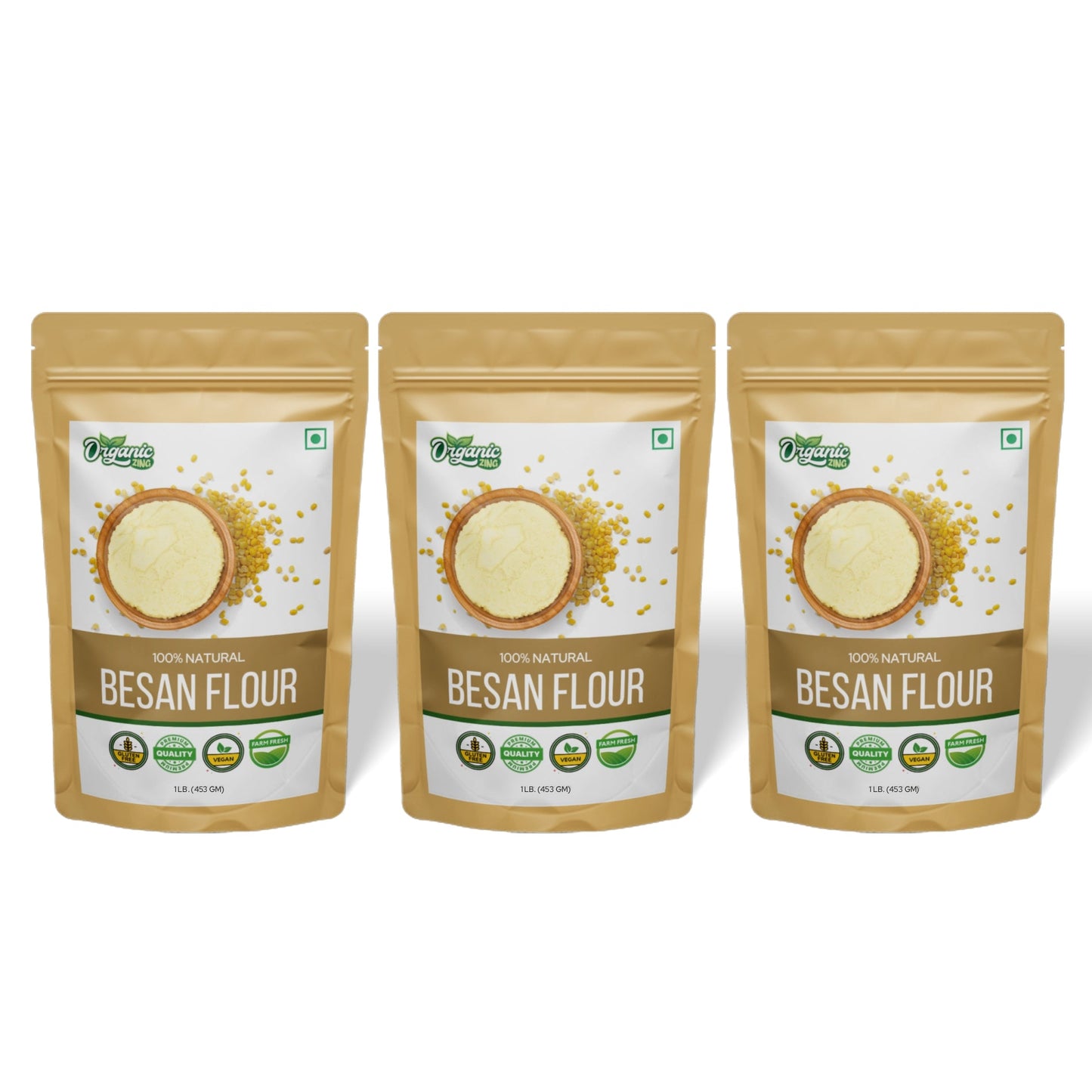 Organic Zing Besan Powder (Gram Flour)