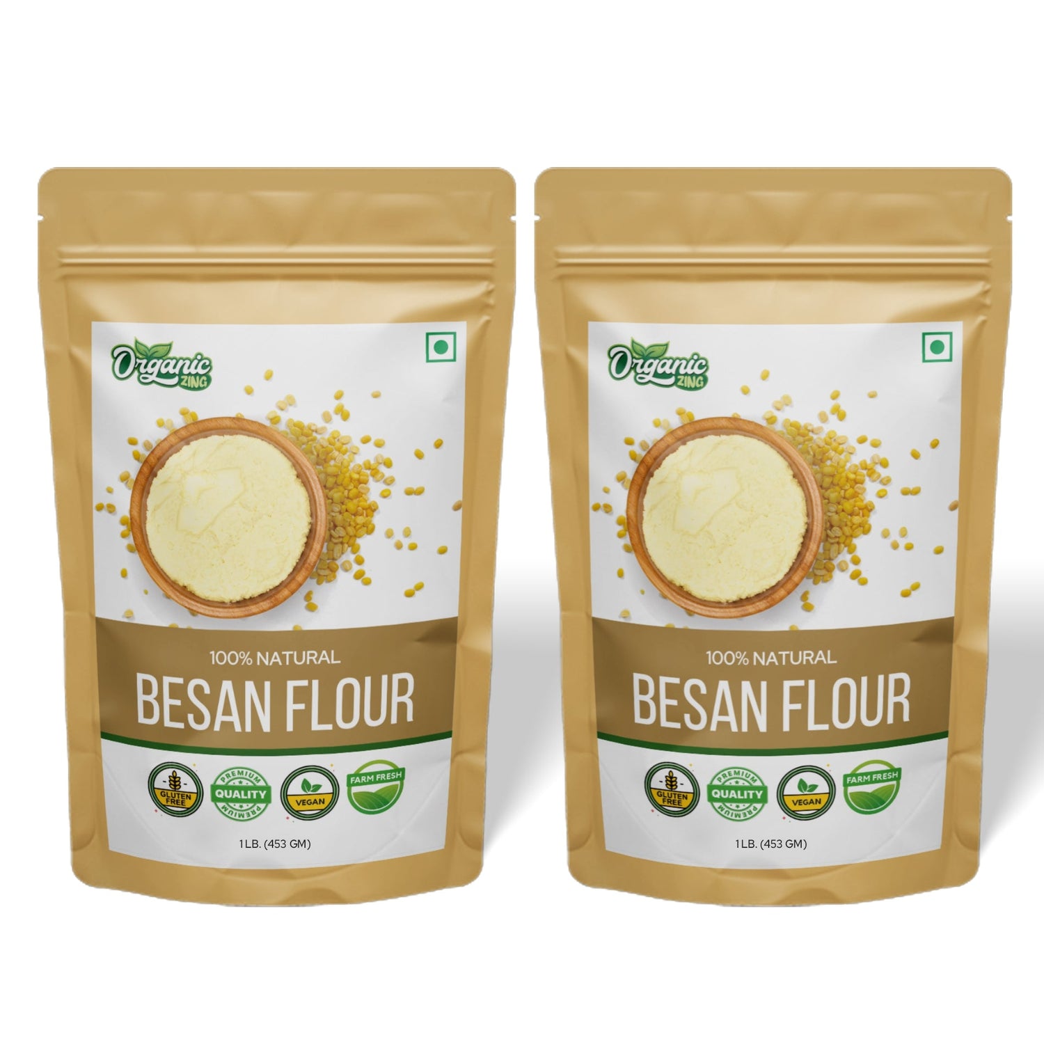 Organic Zing Besan Powder (Gram Flour)