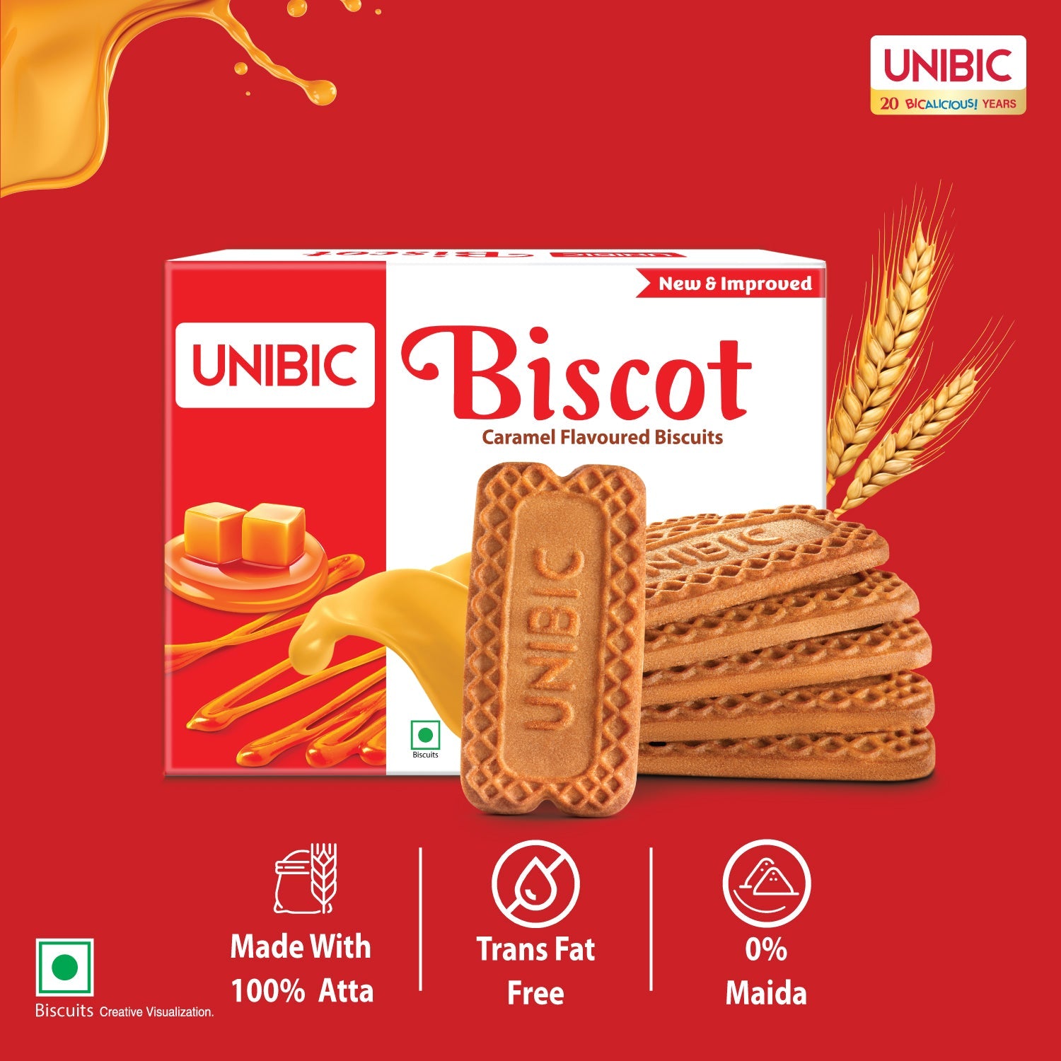 Unibic Biscot - Caramel and Cinnamon Flavor, 250g