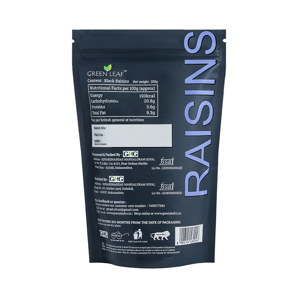 BLACK RAISINS GOLD 250GM