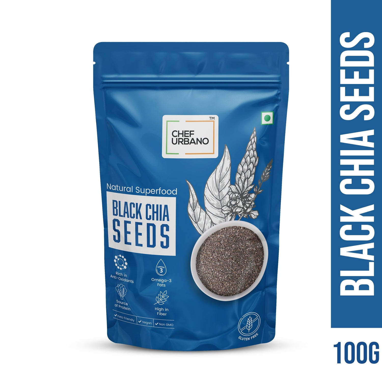 Chef Urbano Black Chia Seeds 300 Gms