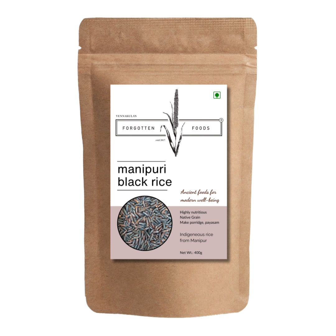 Manipuri Black Rice: The Nutrient-Packed Superfood Forgotten Rice Grain from Manipur - 400g