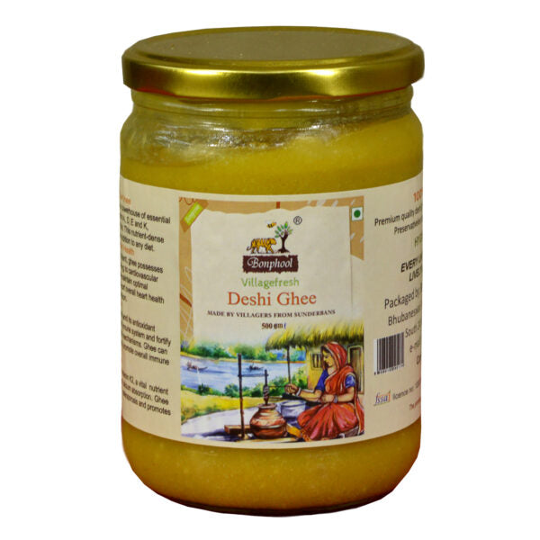 BONPHOOL DESI A2 COW GHEE 500 ML – LAB TESTED-INDICUS