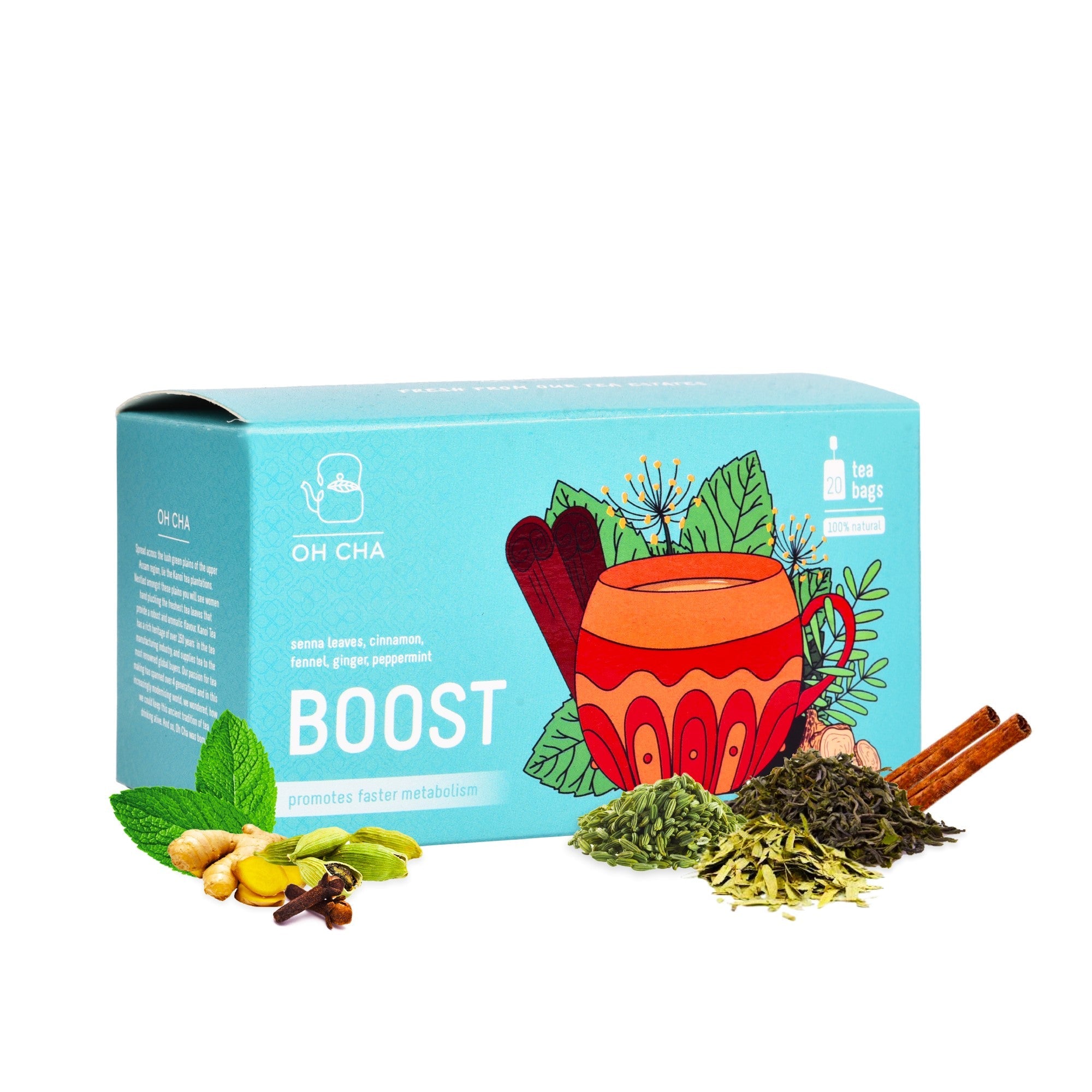 Oh Cha Boost Tea - 20 Tea Bags – Veeha Foods