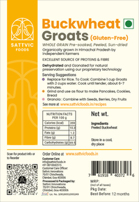 Buckwheat Groats | Gluten-free | Protein and Fibre Packed