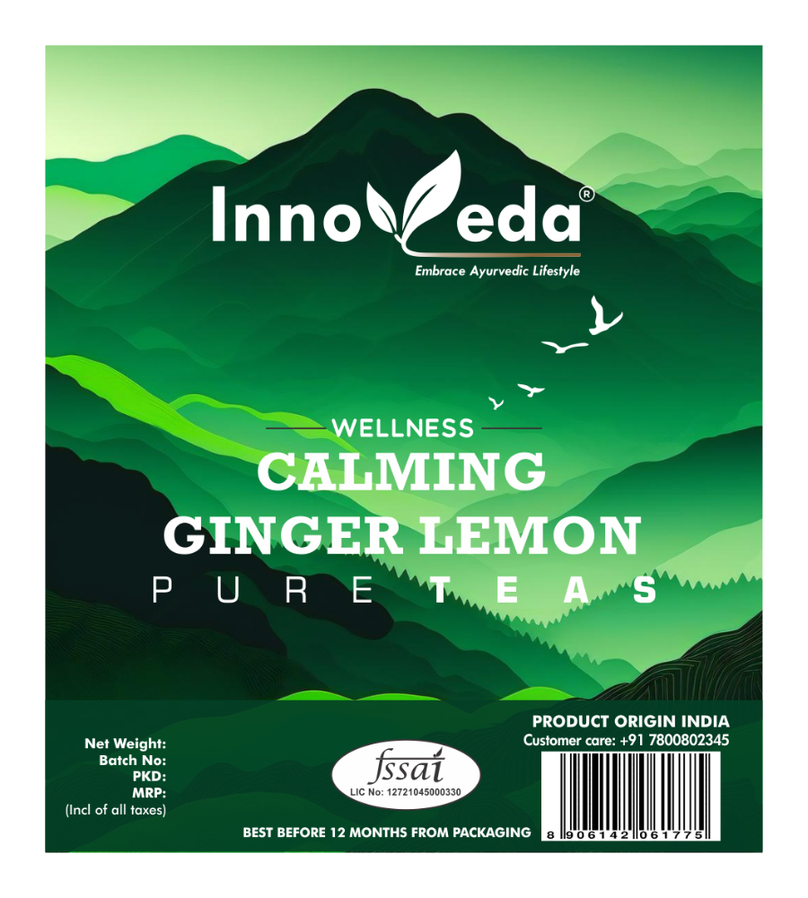 Innoveda Calming Ginger Lemon Tea - Veeha Foods