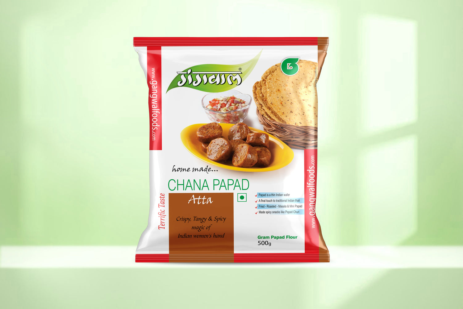 Gangwal Chana Papad Aata 500gm Pack