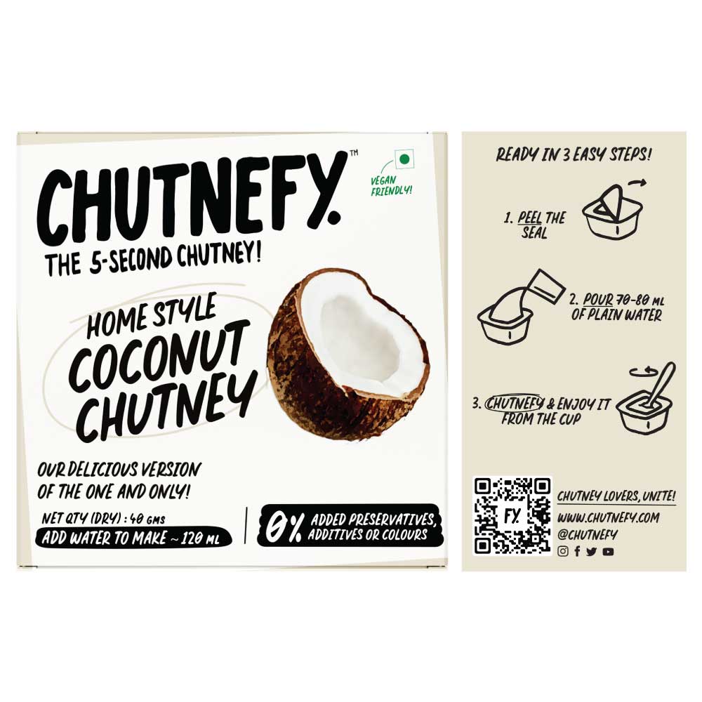 Home Style Coconut Chutney |Trial Pack of 2 | Mild