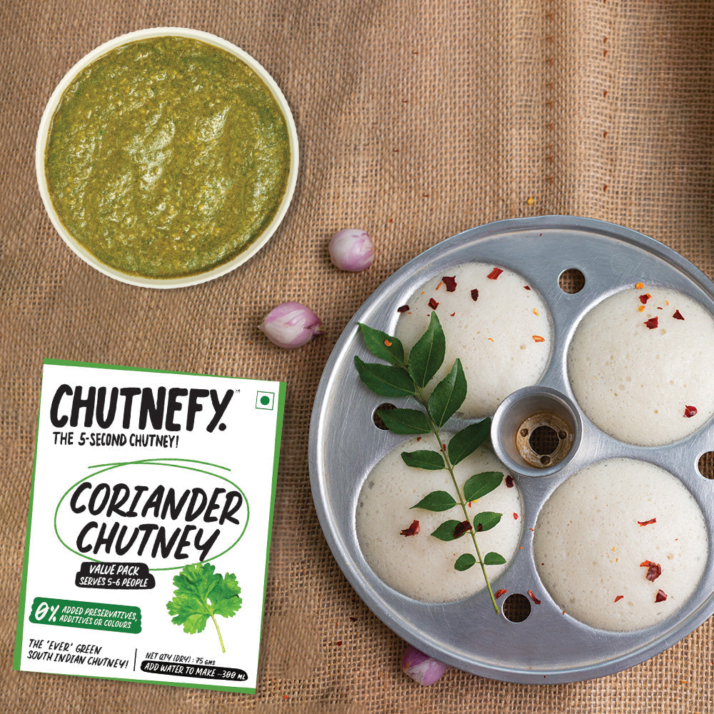 Coriander Chutney | South Style | Mild | Serves 5 to 6