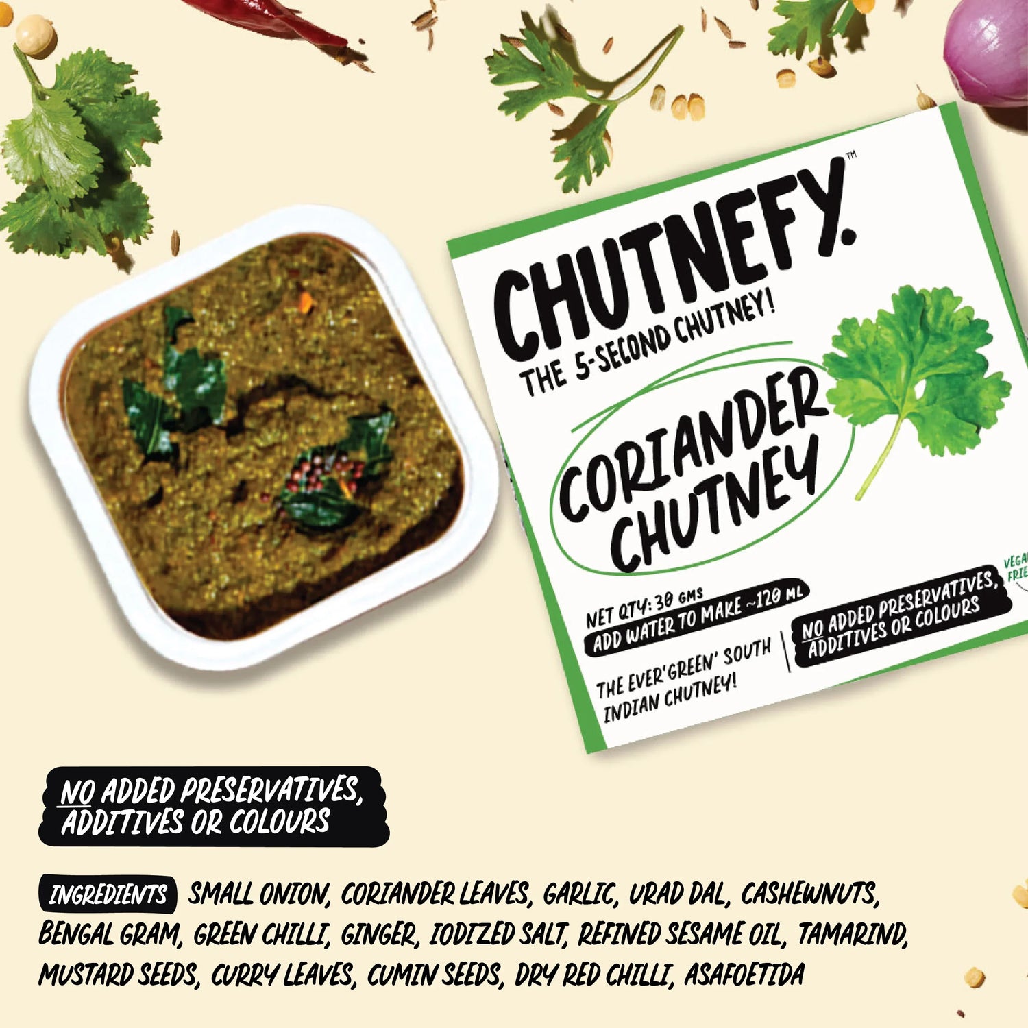 Coriander Chutney | Trial Pack of 2 | South Style | Mild |