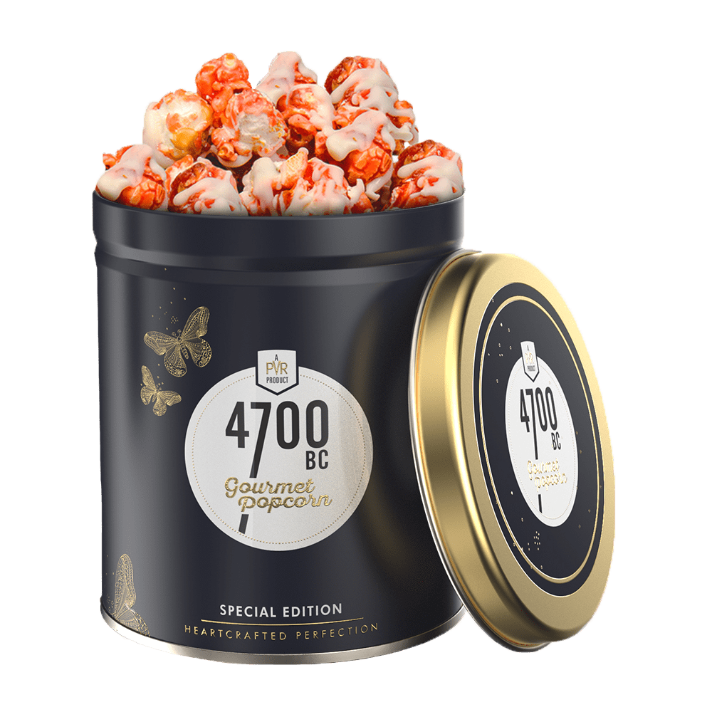 Cranberry White Chocolate Popcorn, Tin, 150g