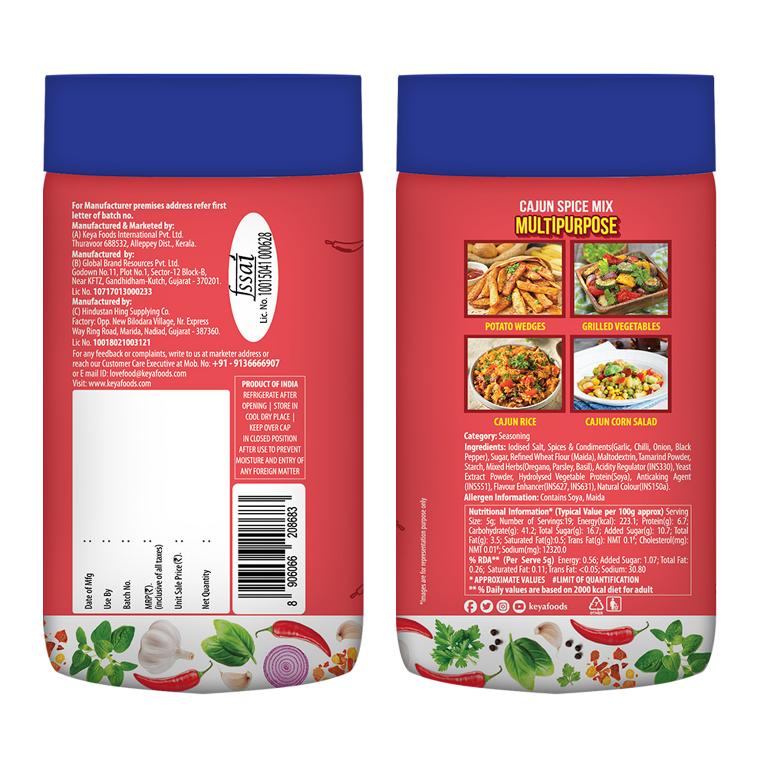 Keya Cajun Spice Mix 95g