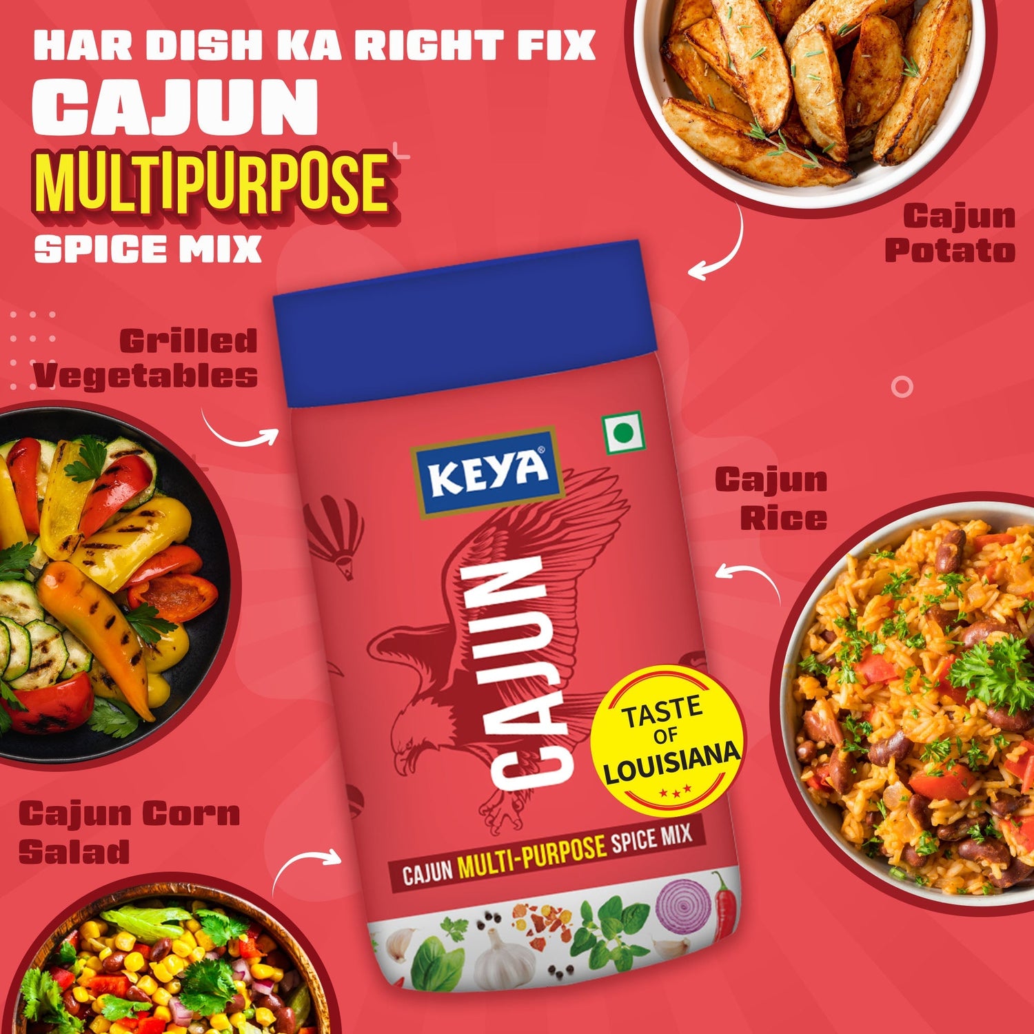 Keya Cajun Spice Mix 95g