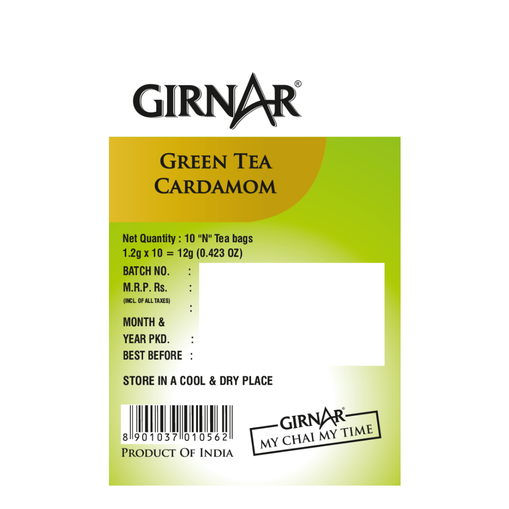 Girnar Green Tea Bags - Cardamom