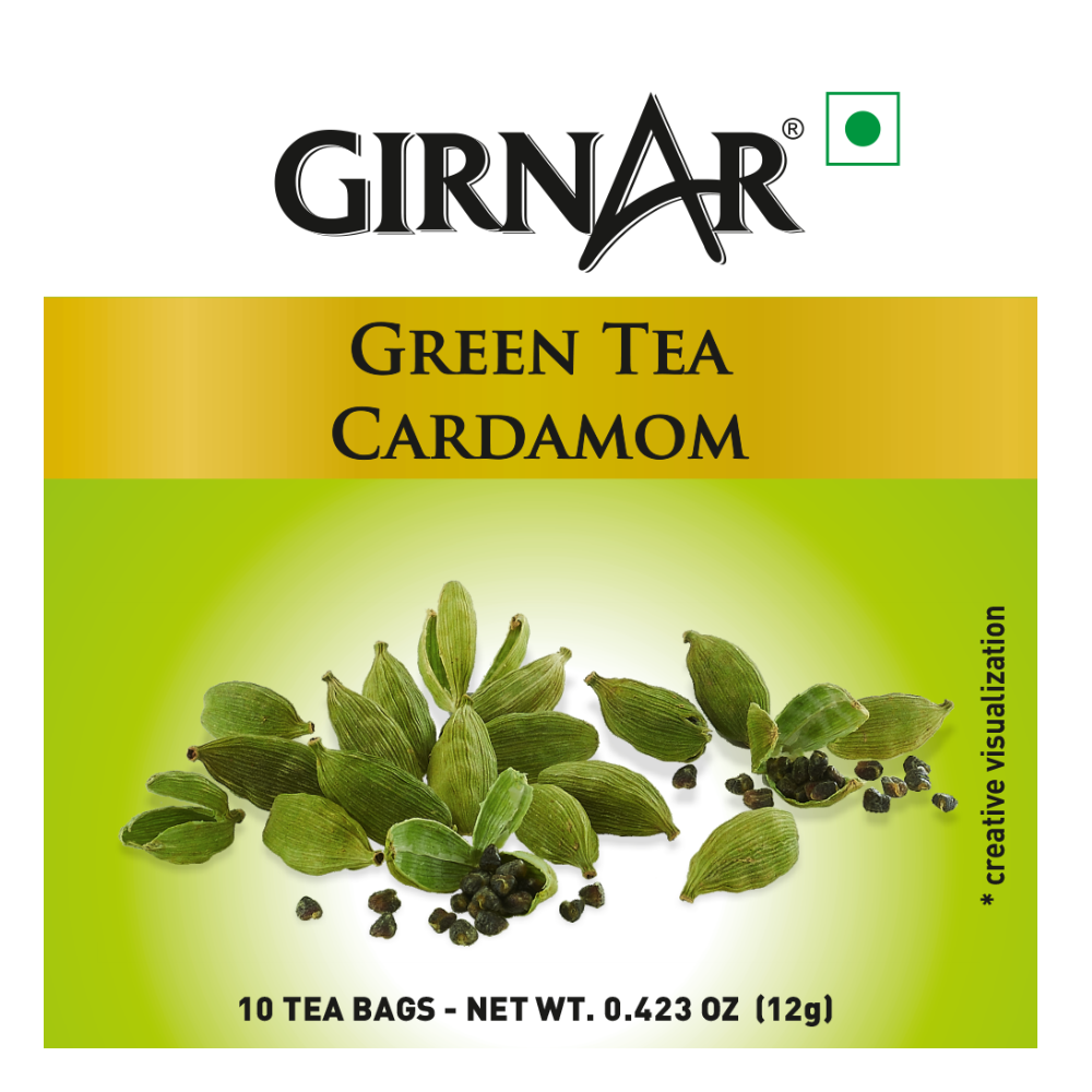 Girnar Green Tea Bags - Cardamom